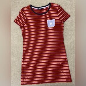 Tommy Hilfiger Striped Summer 100% Cotton Dress- Spring Y2K Preppy Vintage Vibe